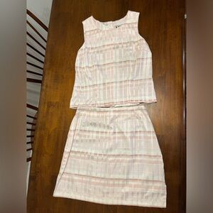 Cute vintage plaid skirt and tank set